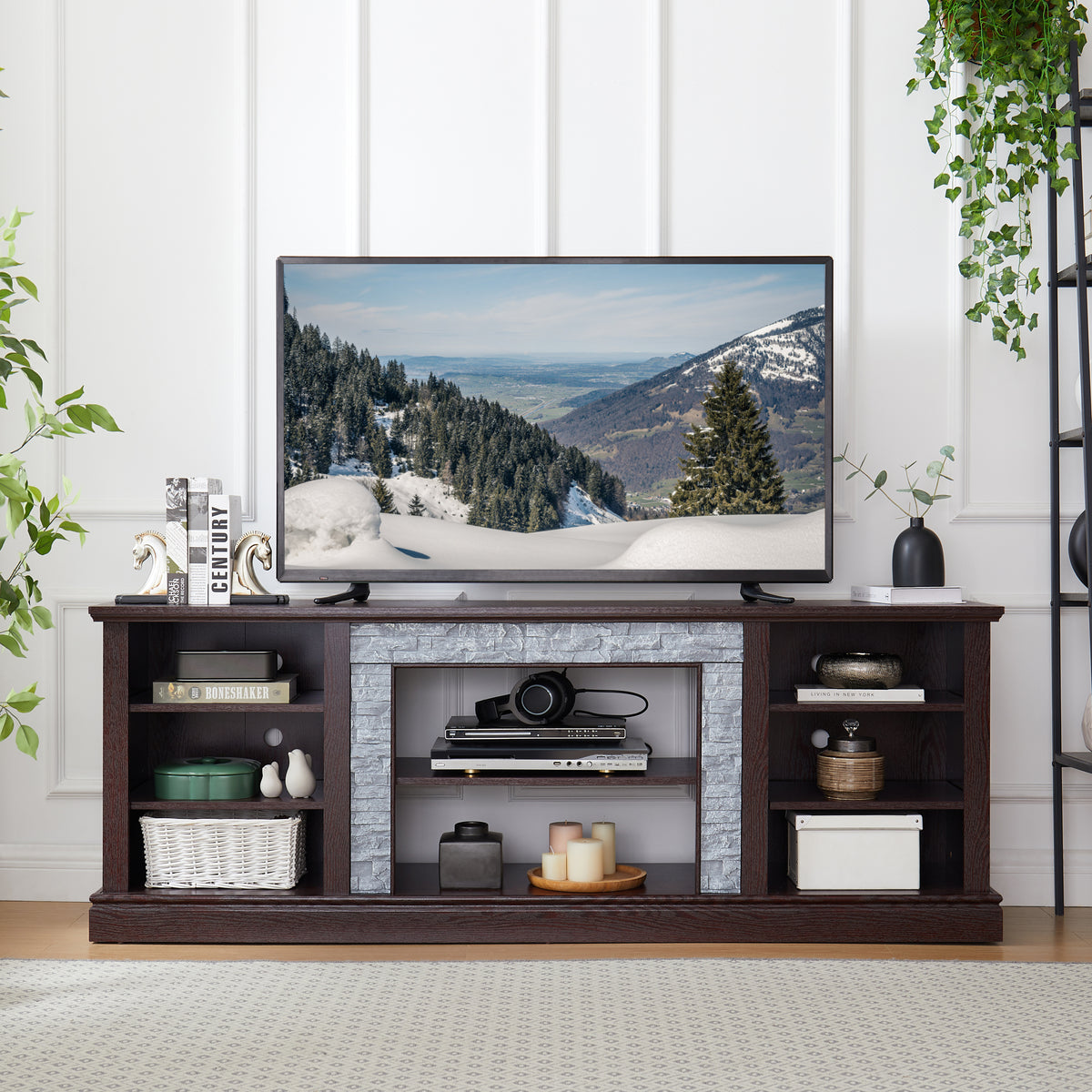 Cherry TV Stand, 70.1 in Wide