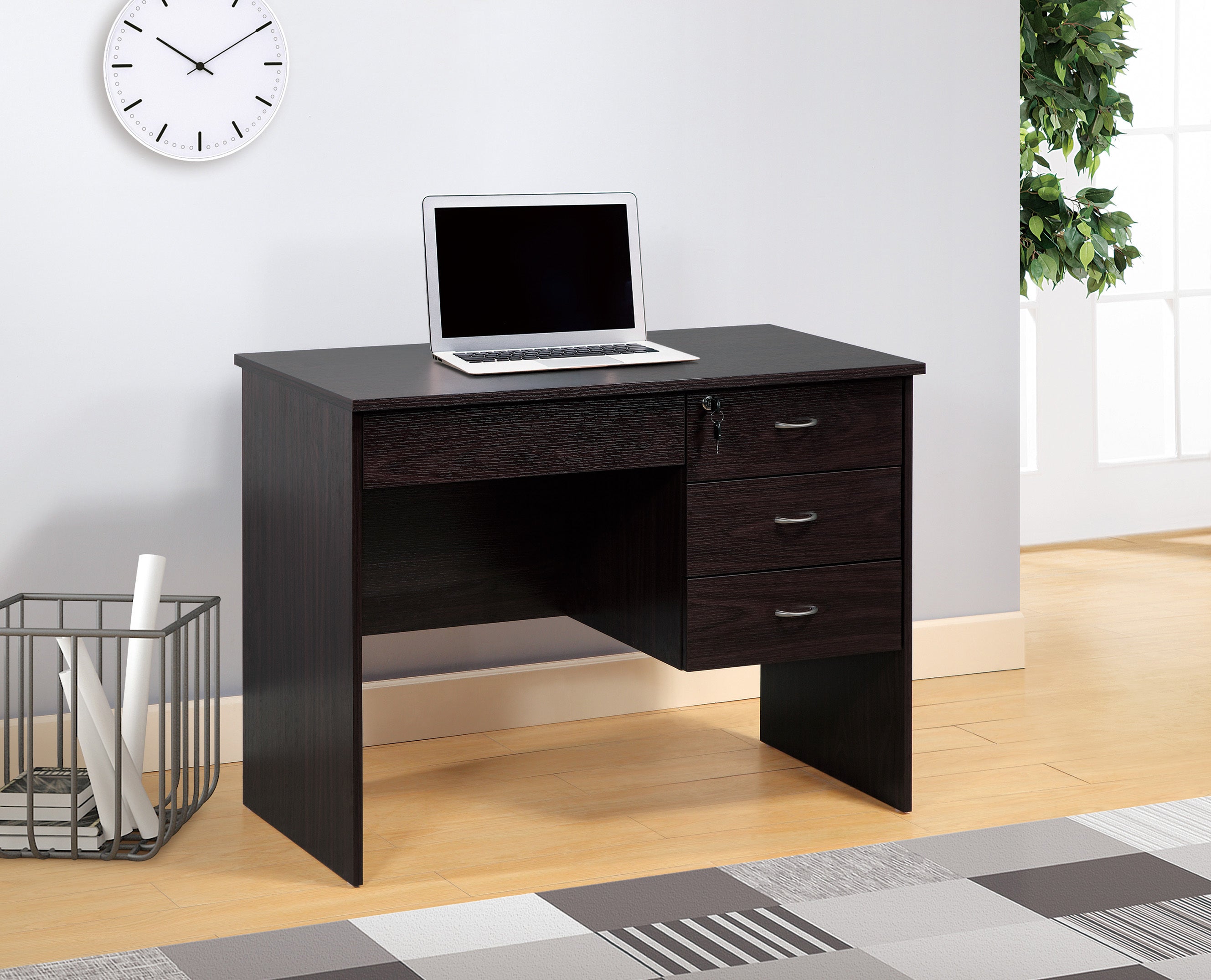 Writing Desk with Lock, 39.5 in
