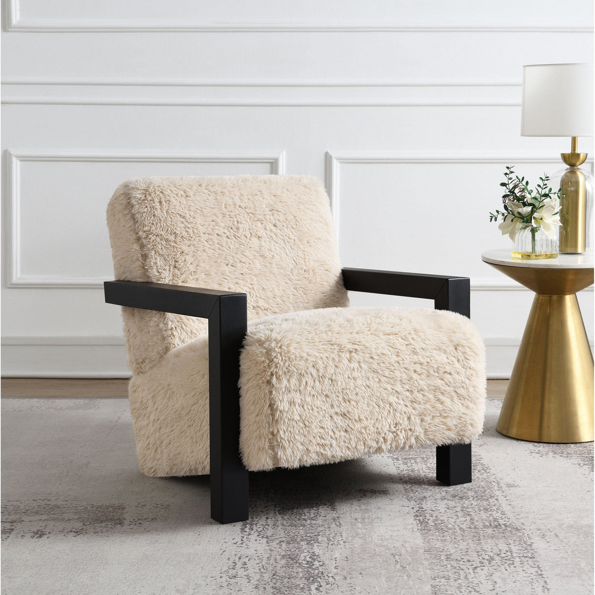 Beige Accent Chair