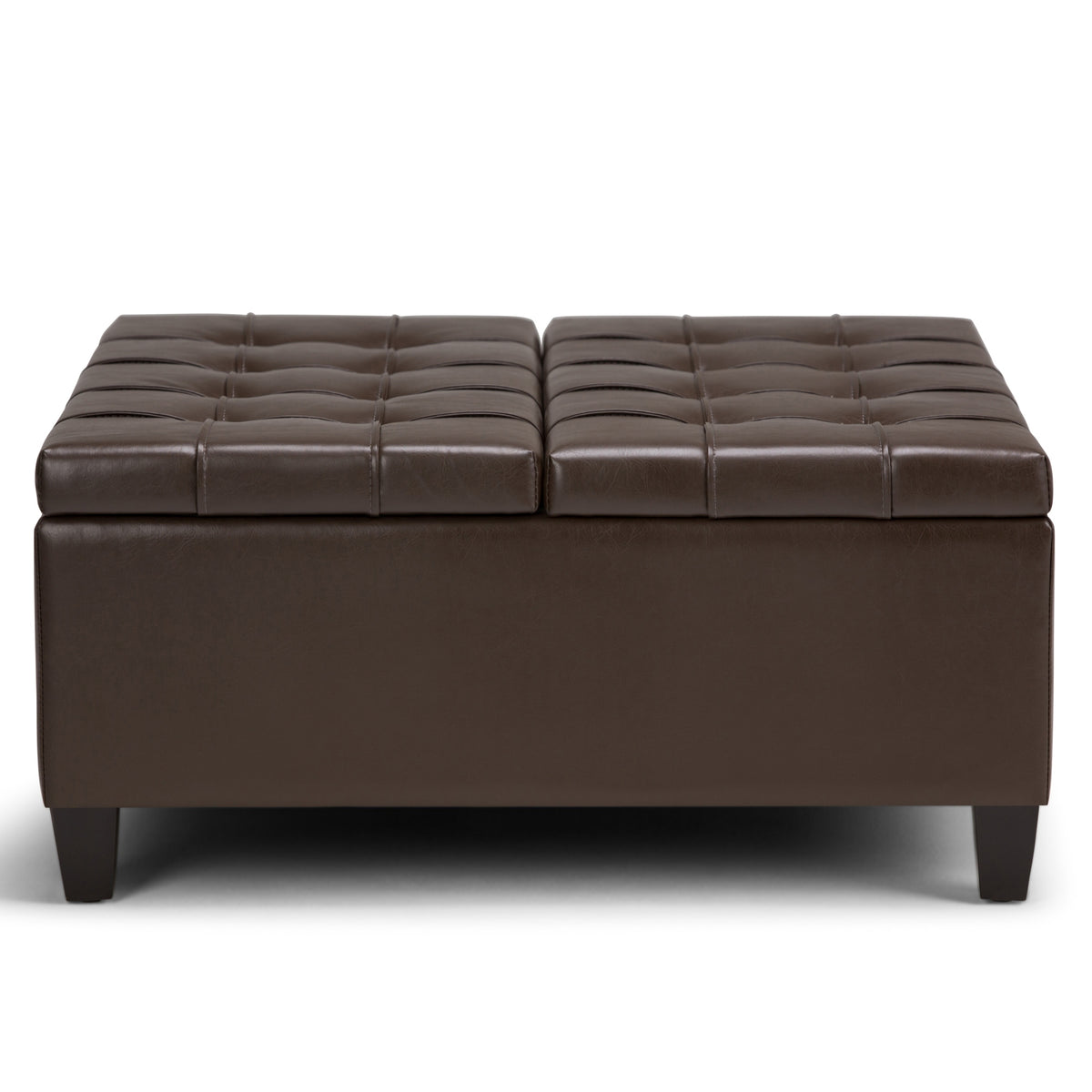 Dark Brown Coffee Table with Storage, 36 in