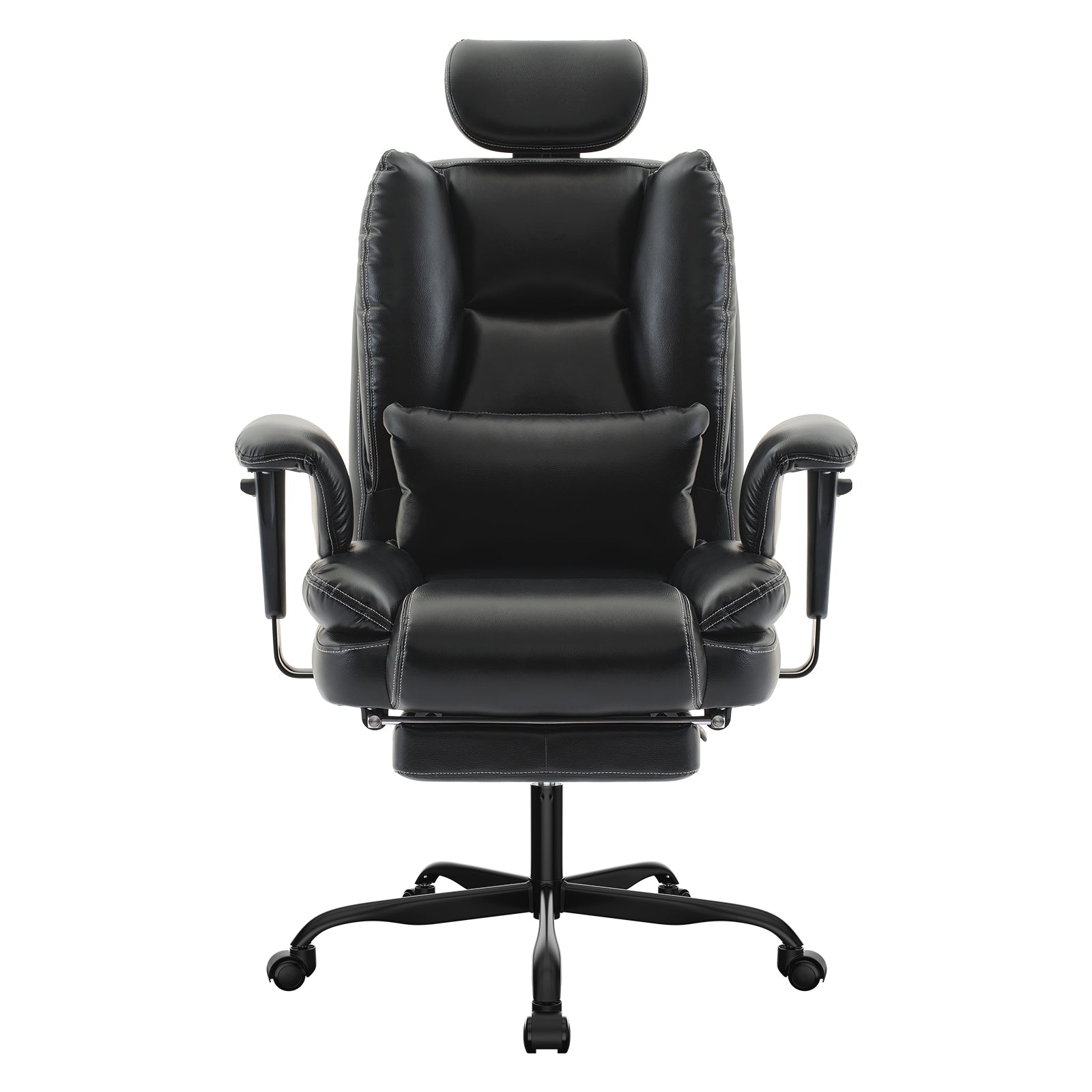 Lumbar Support Ergonomic Office Chair, 21.3 in, Black