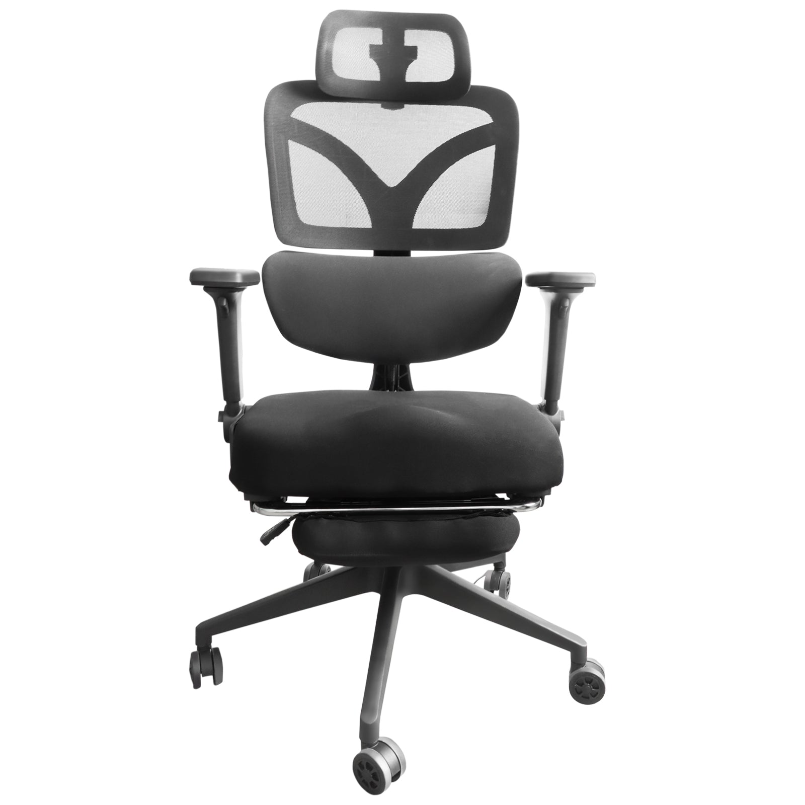 Lumbar Support Reclining Office Chair, 26.8 in, Black