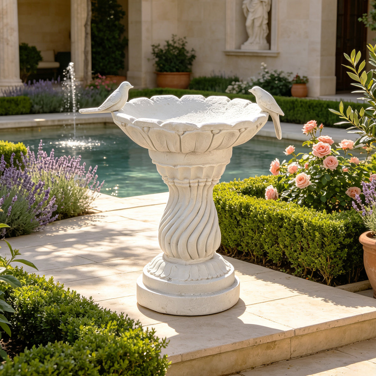 White Bird Bath