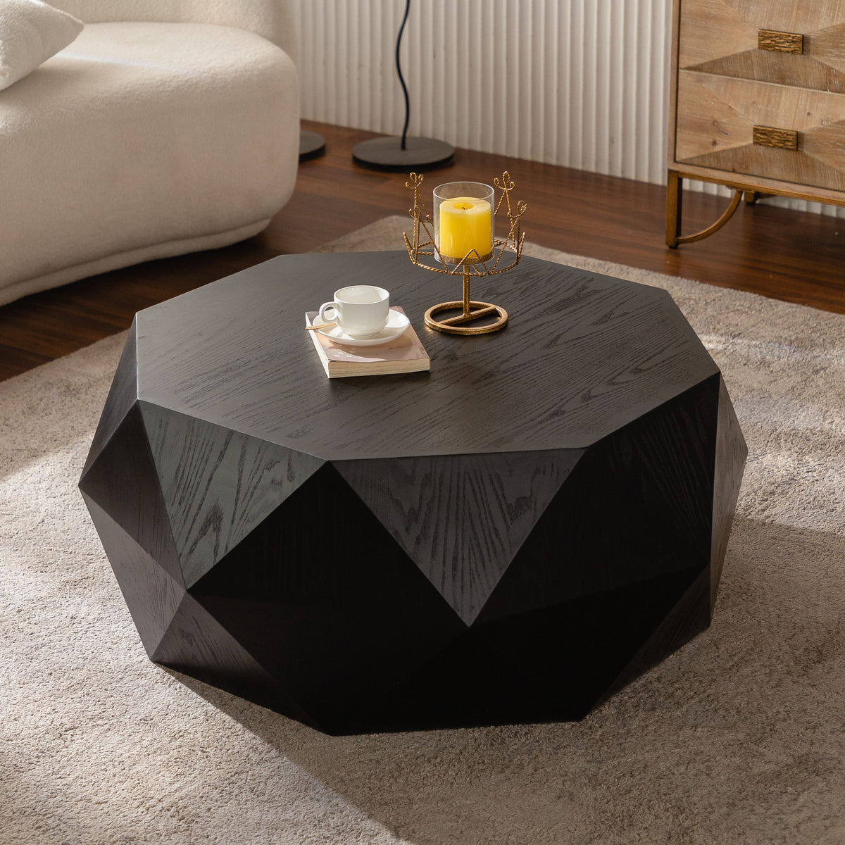 Black Coffee Table, 38.2 in