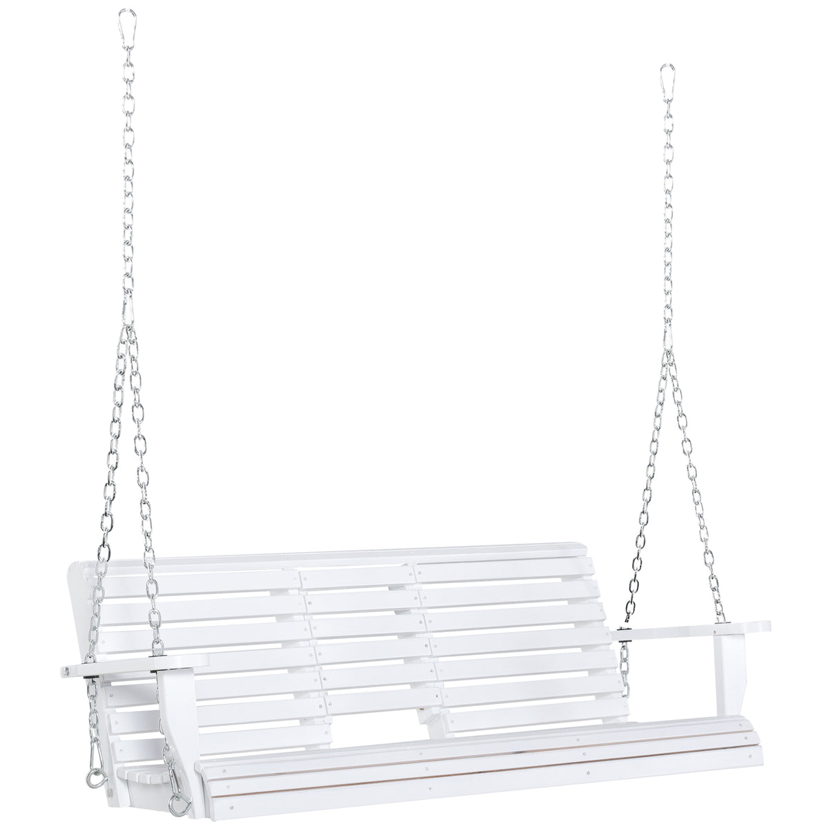 White Porch Swing, with Coffee Table