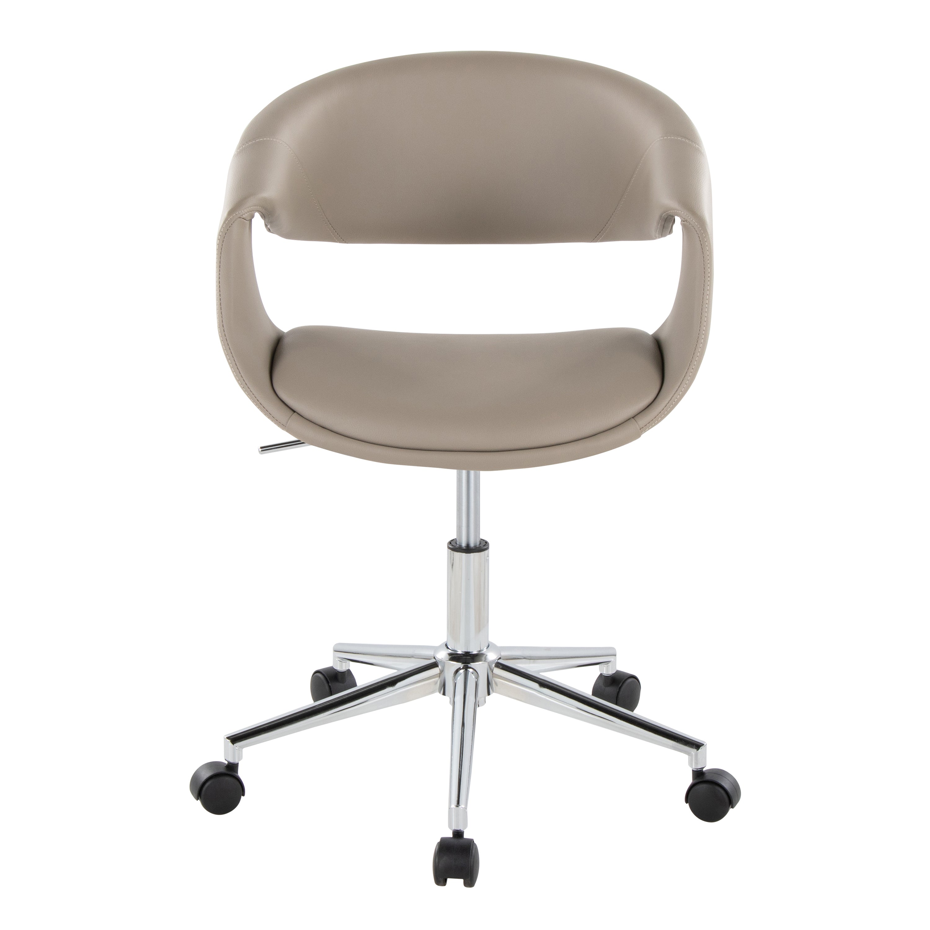 Office Chair, 27.5 in, Grey, 33 in Tall