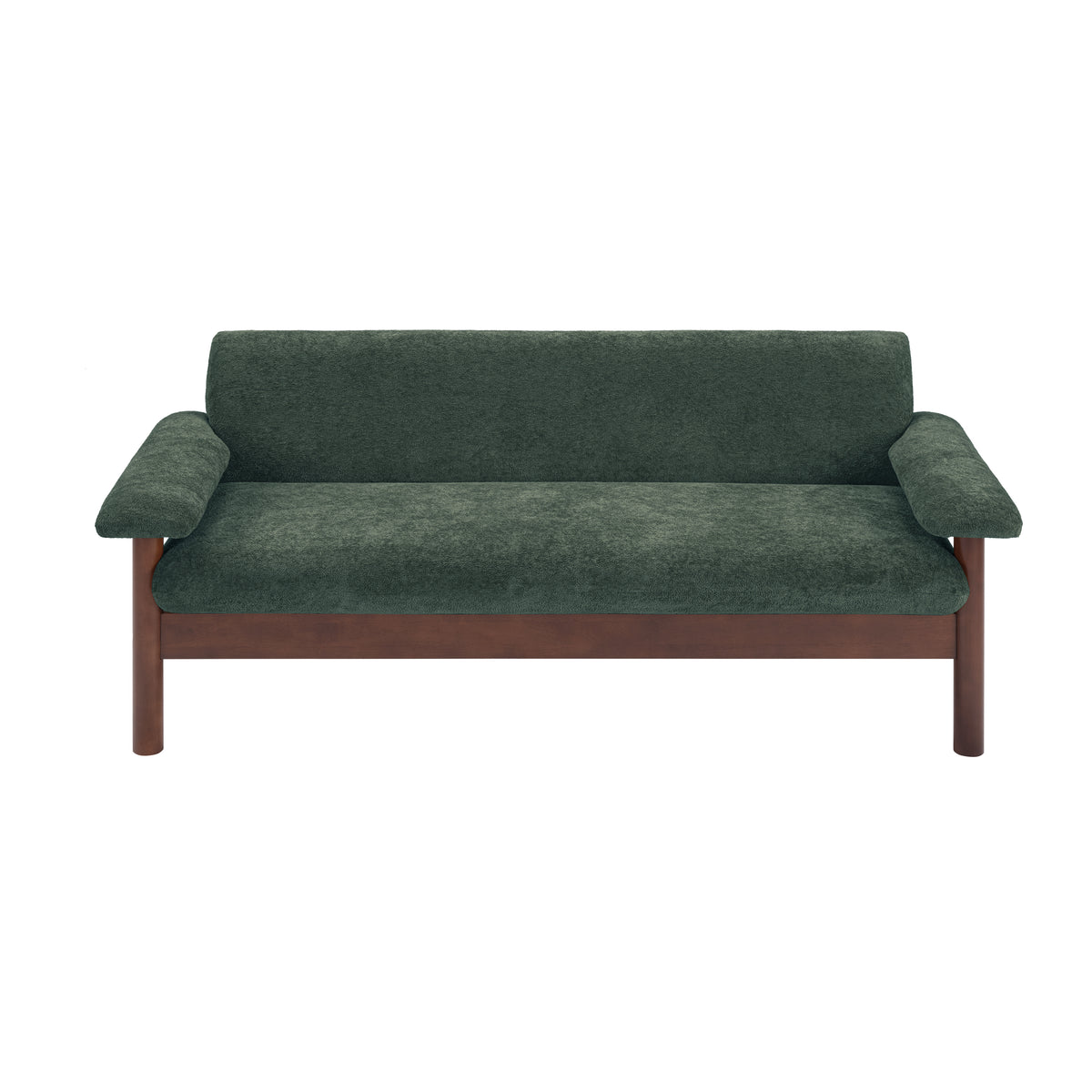 Green Chenille Couch, 69.9 in Wide