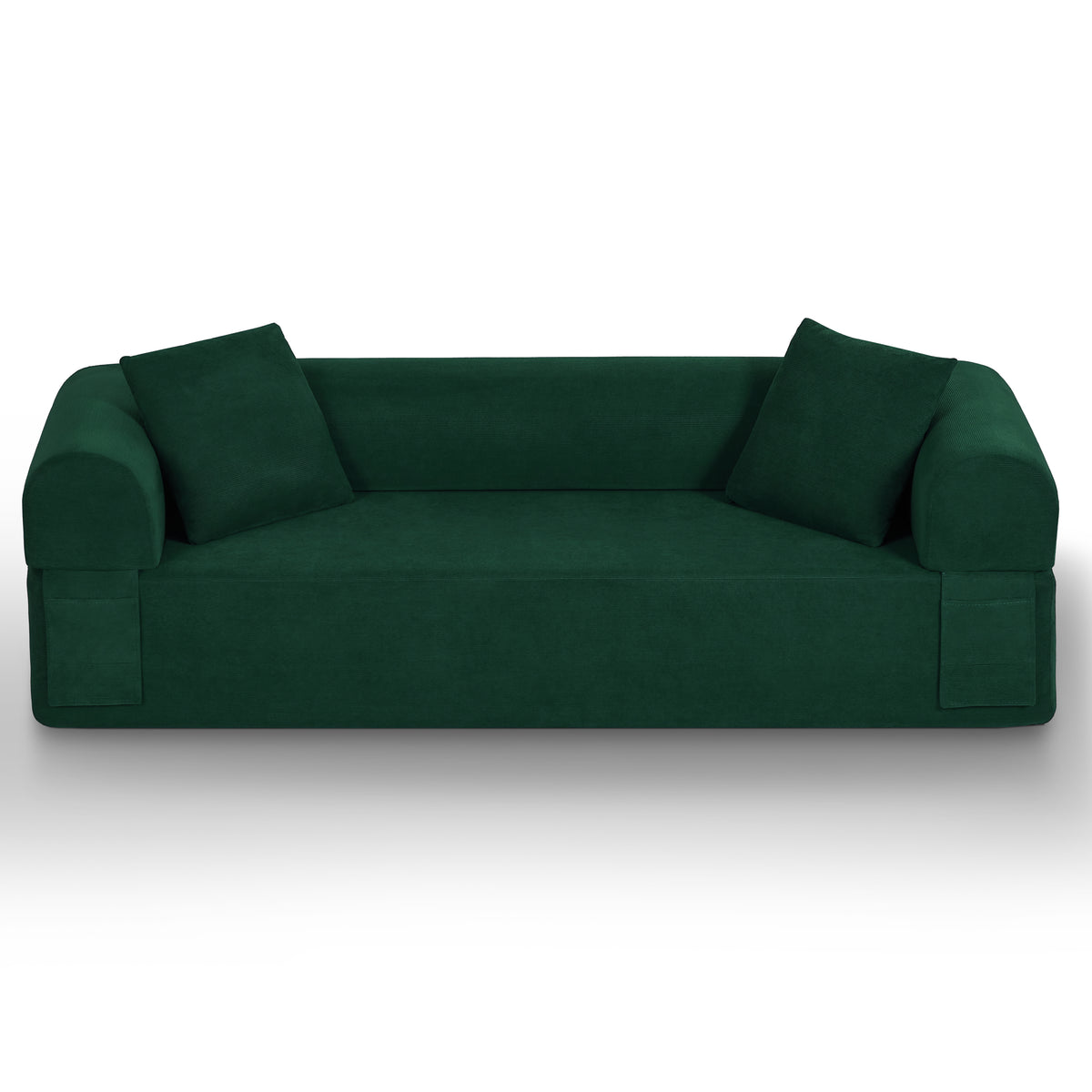 Green 3-Seat Couch, No Assembly, 83.5 in Wide