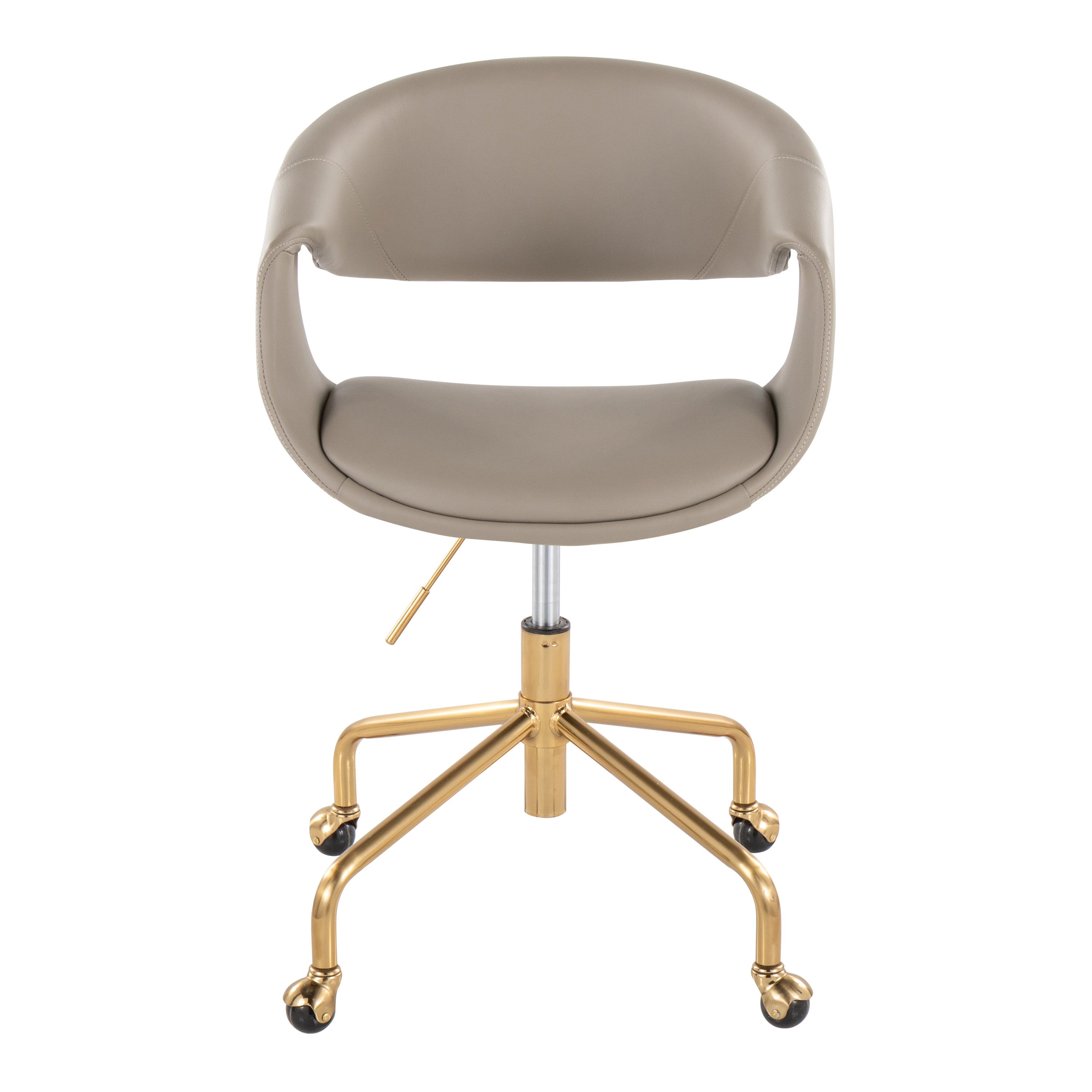 Office Chair, 27.5 in, Gold, 34.25 in Tall