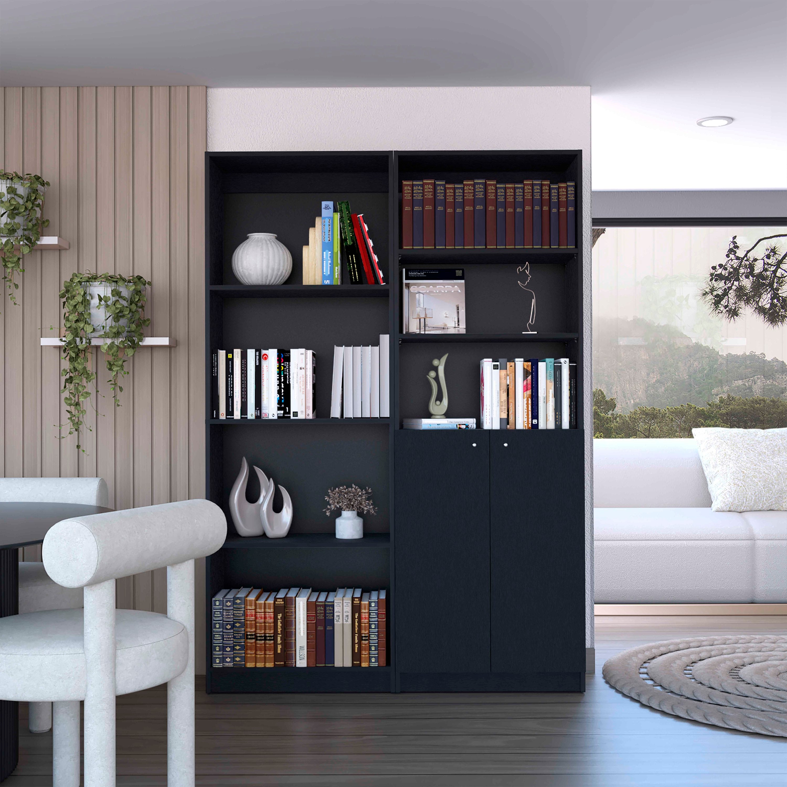 Bookcase, 49.4 in, Black