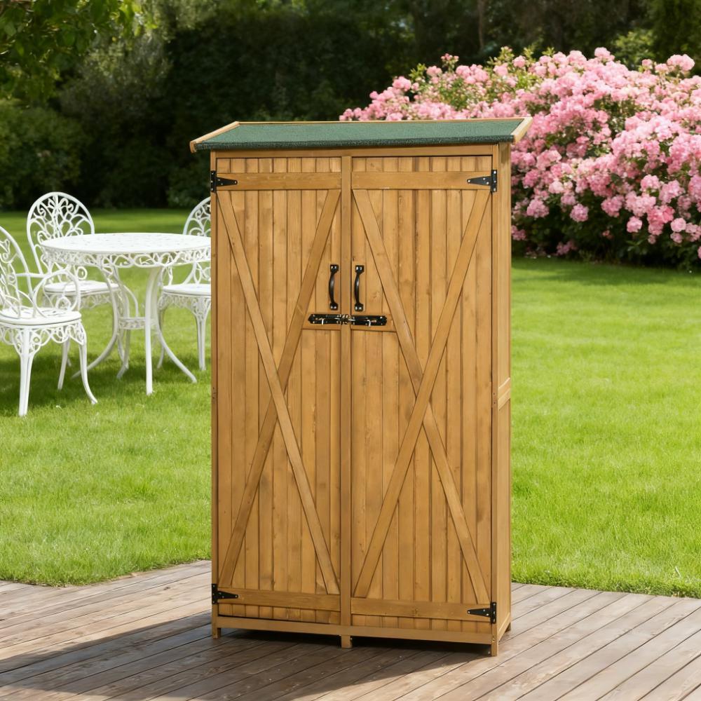 Natural Outdoor Storage Cabinet Lockable