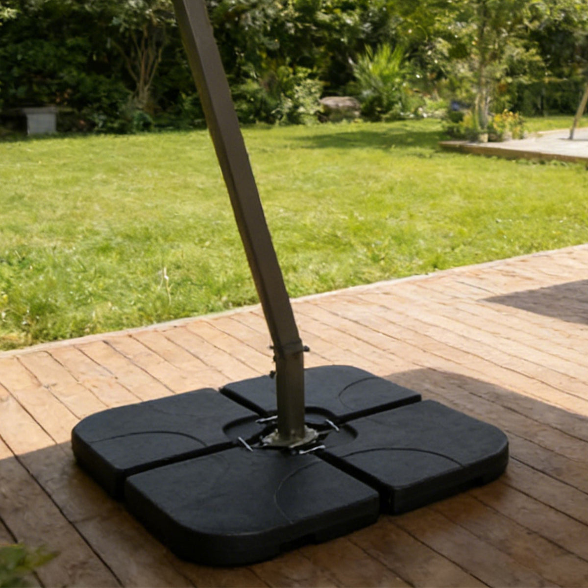 Black HDPE Stackable Patio Umbrella Base