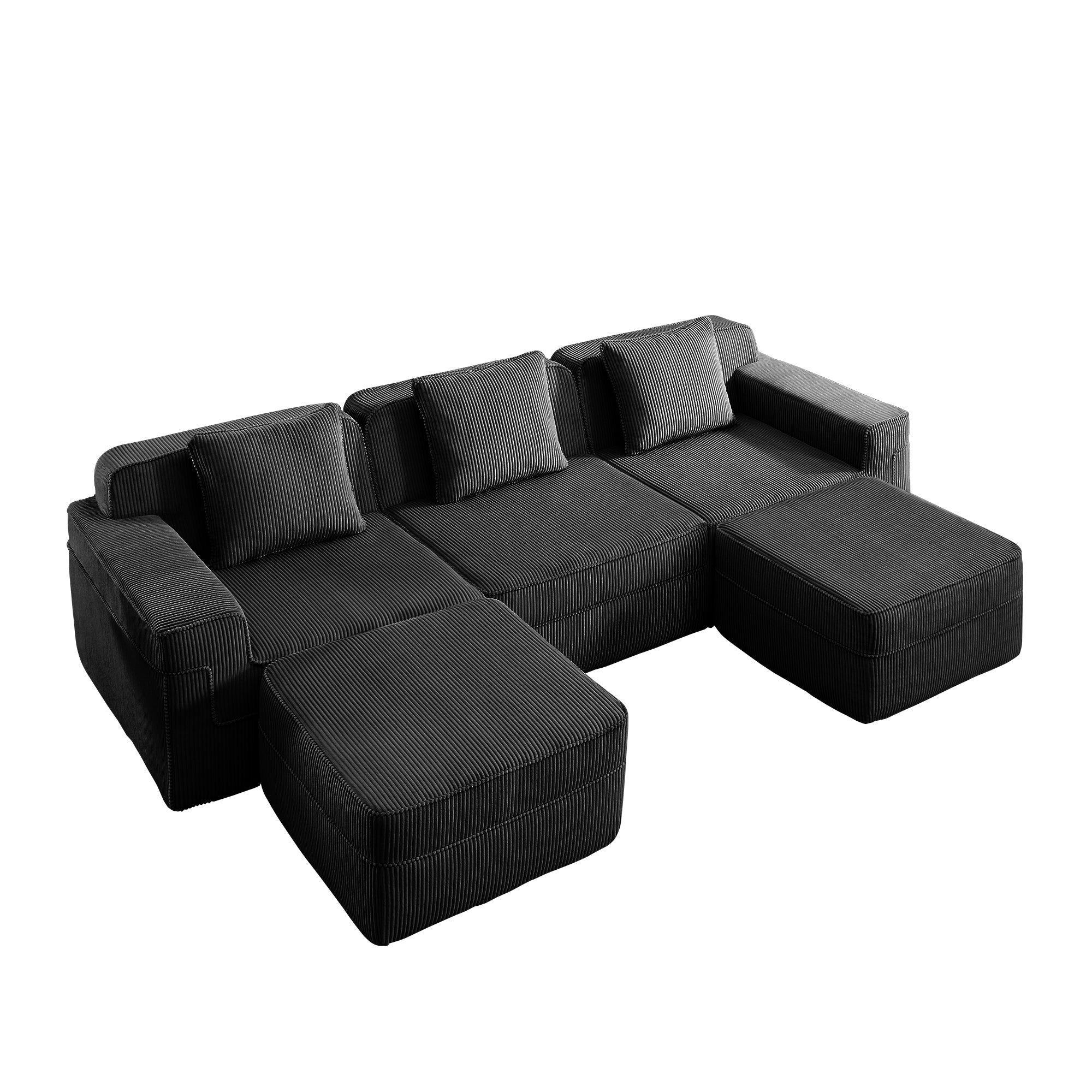 Hudson 3-Seat Boneless Couch in Black #OttOnly_2 #Color_Black