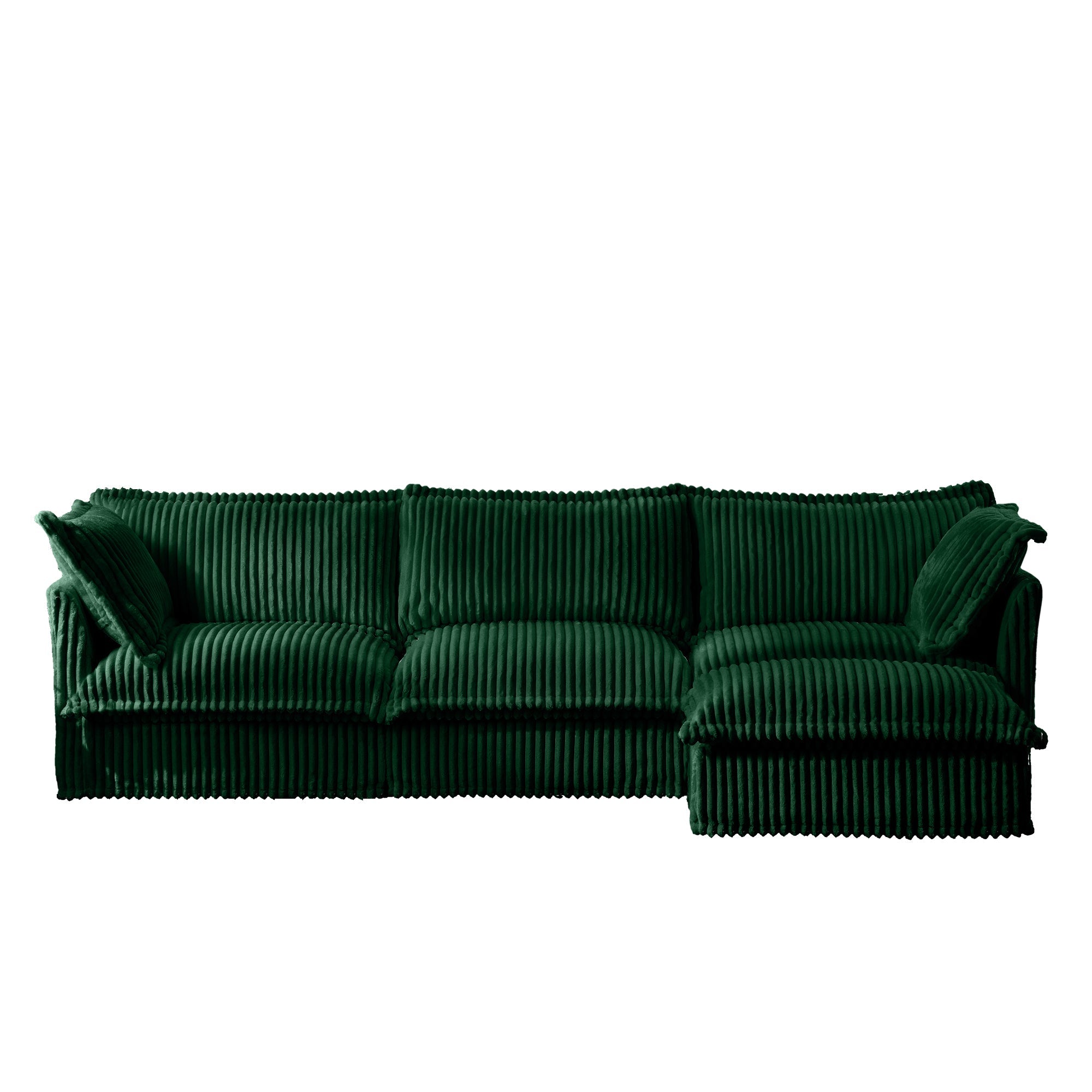 Fluffy 3-Seat Modular Sofa in Corduroy Emerald #OttOnly_1 #Fabric_Corduroy Emerald