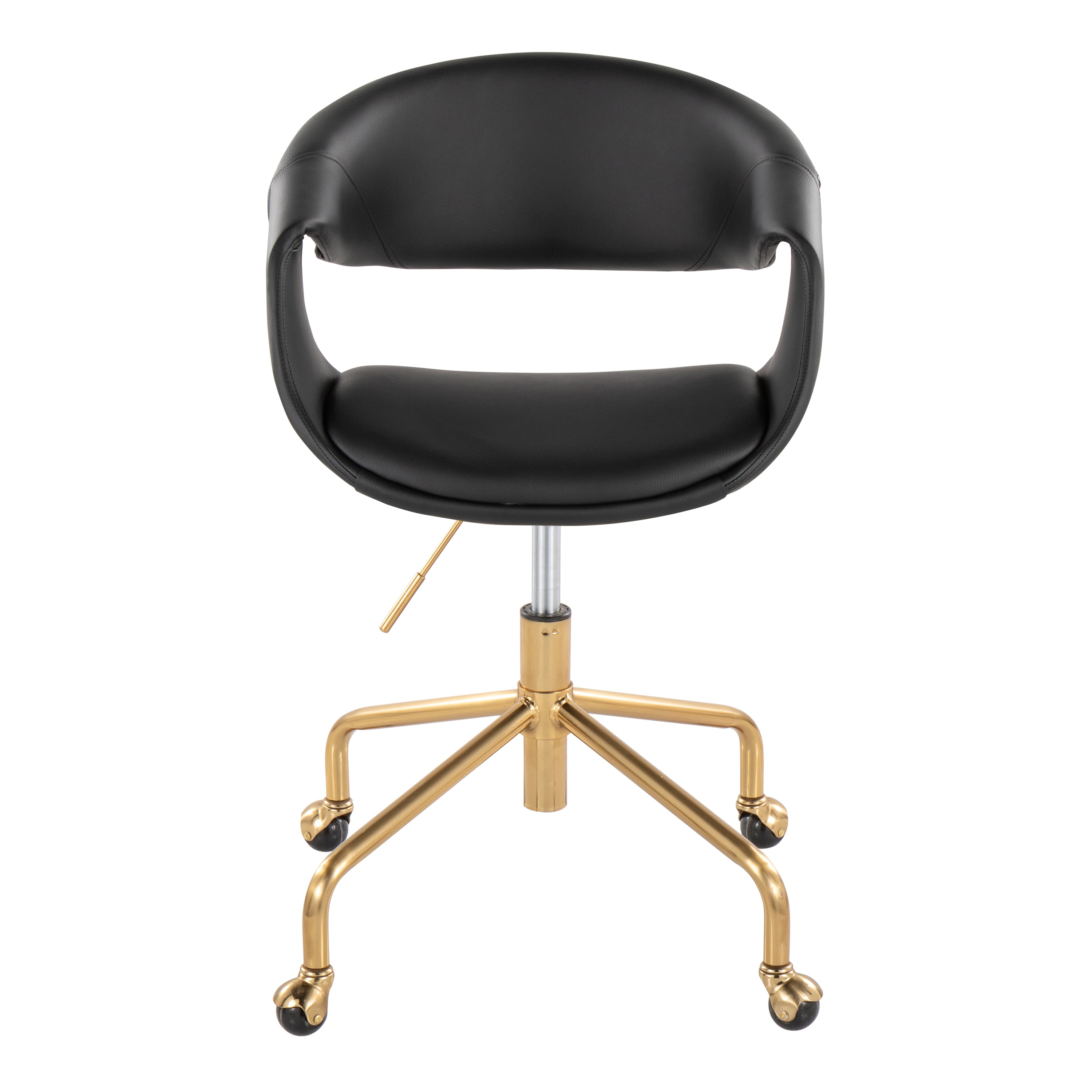 Office Chair, 27.5 in, Black, 34.25 in Tall