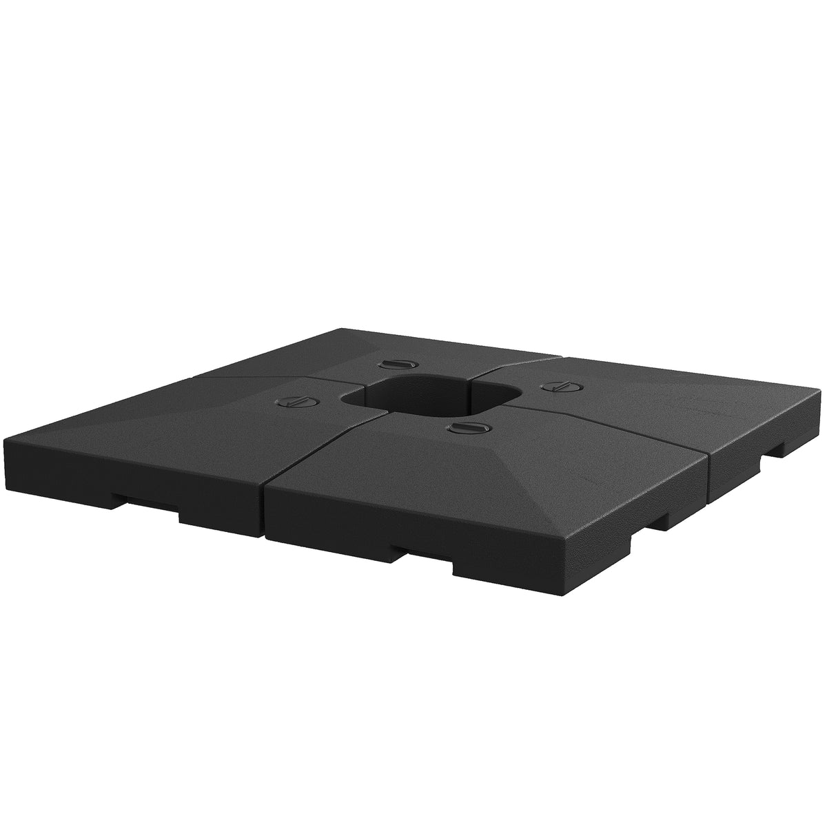 Black HDPE Umbrella Base Weights, Set of 4