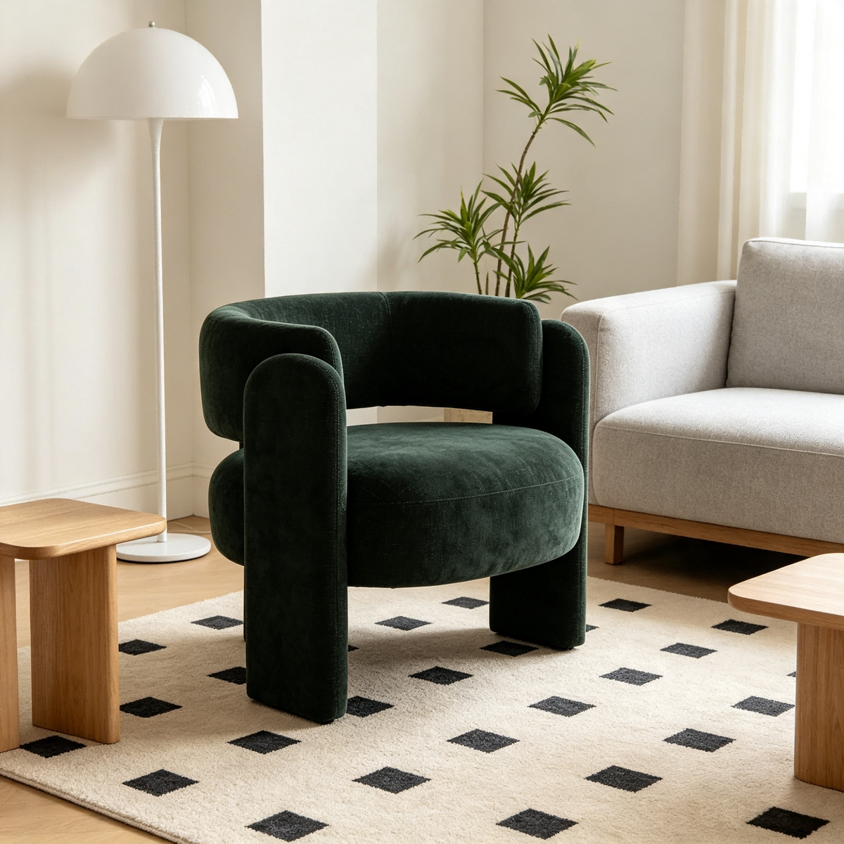 Green Barrel Chair
