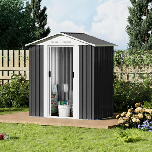 3x5 ft Gray Aluminum Storage Shed