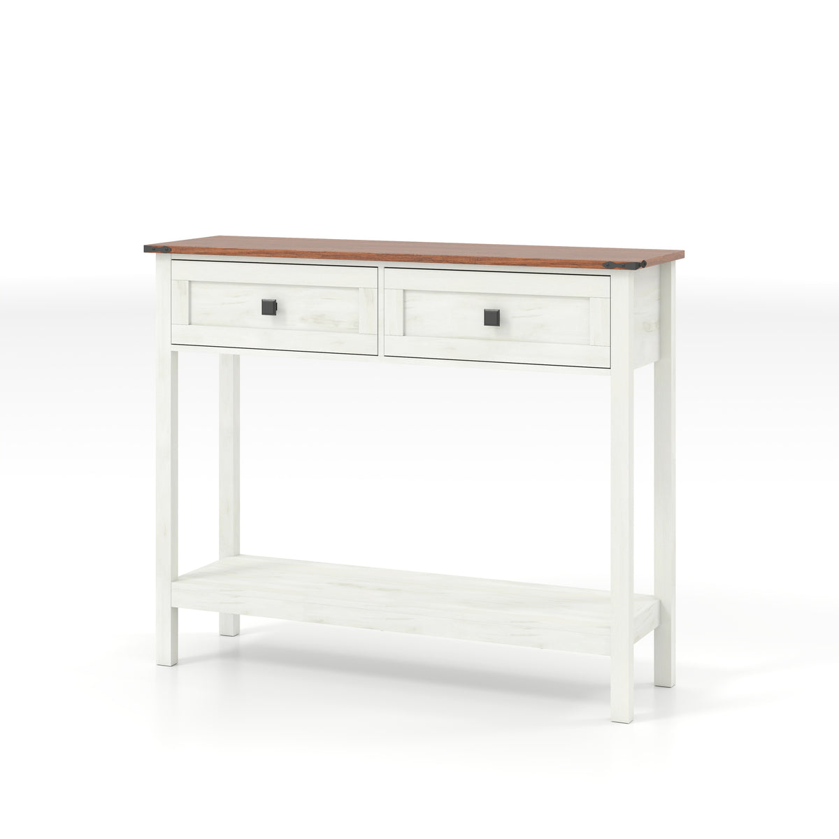 White Console Table, 2 Drawers