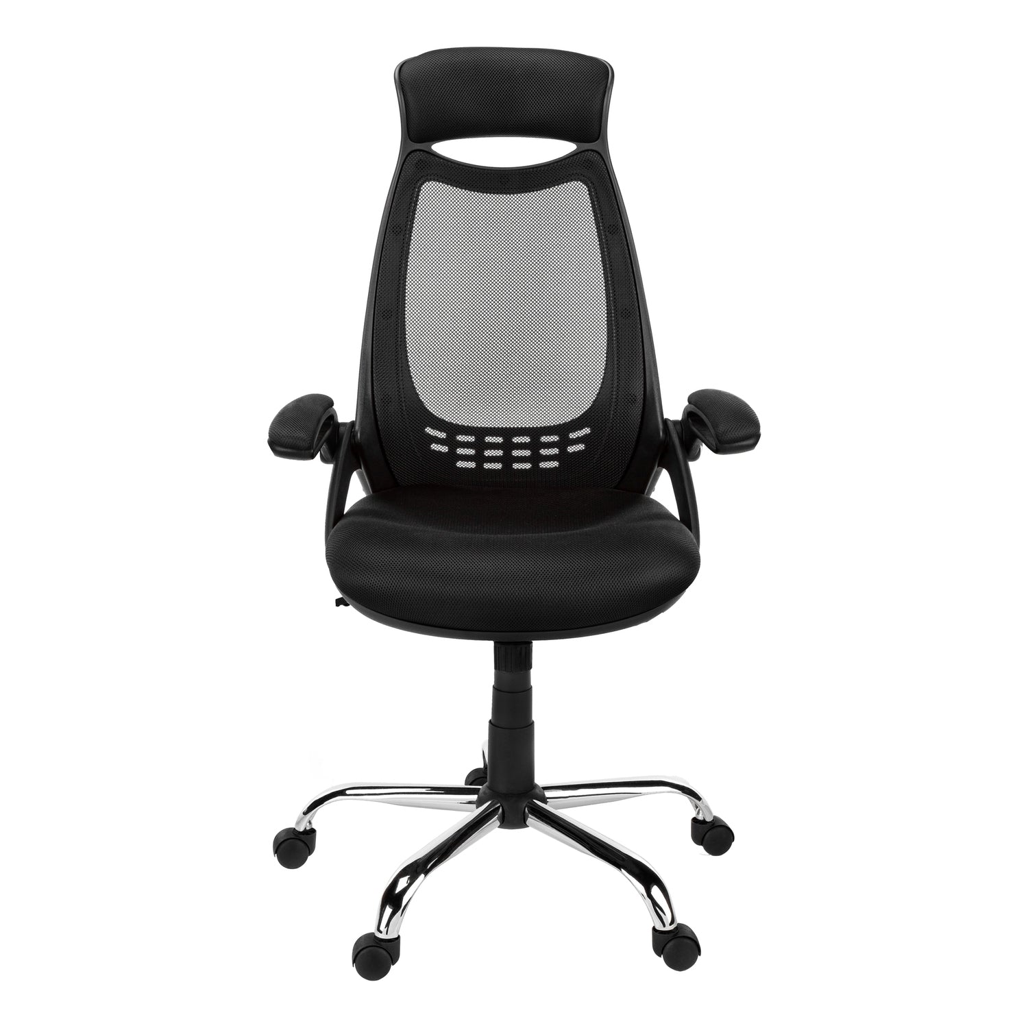 Ergonomic Contemporary Office Chair with Lock, 28 in, Black