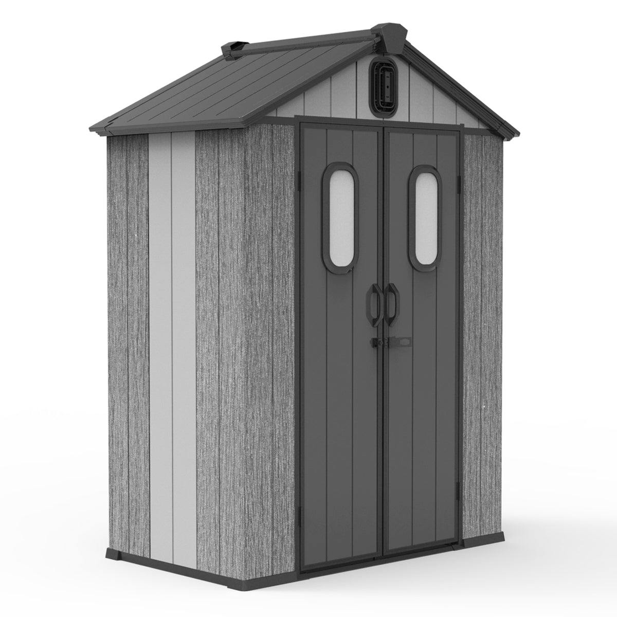 3x5 ft Gray Resin Storage Shed with Window