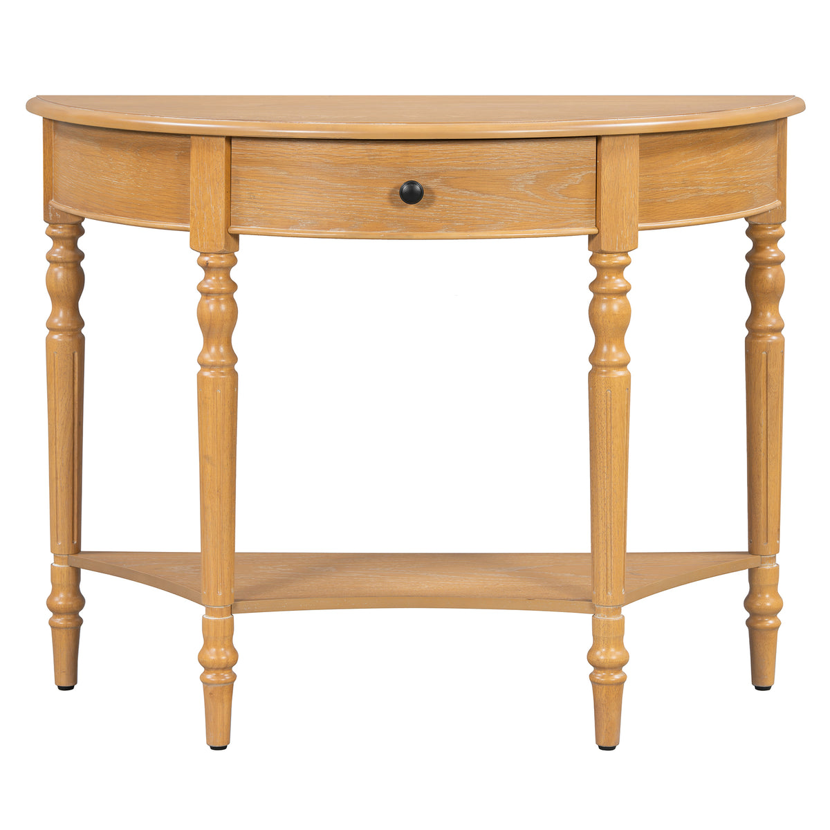 Natural Entryway Console Table with Storage, 39 in Wide