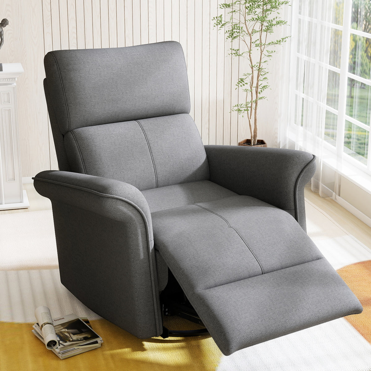 Dark Gray Rocker Recliner