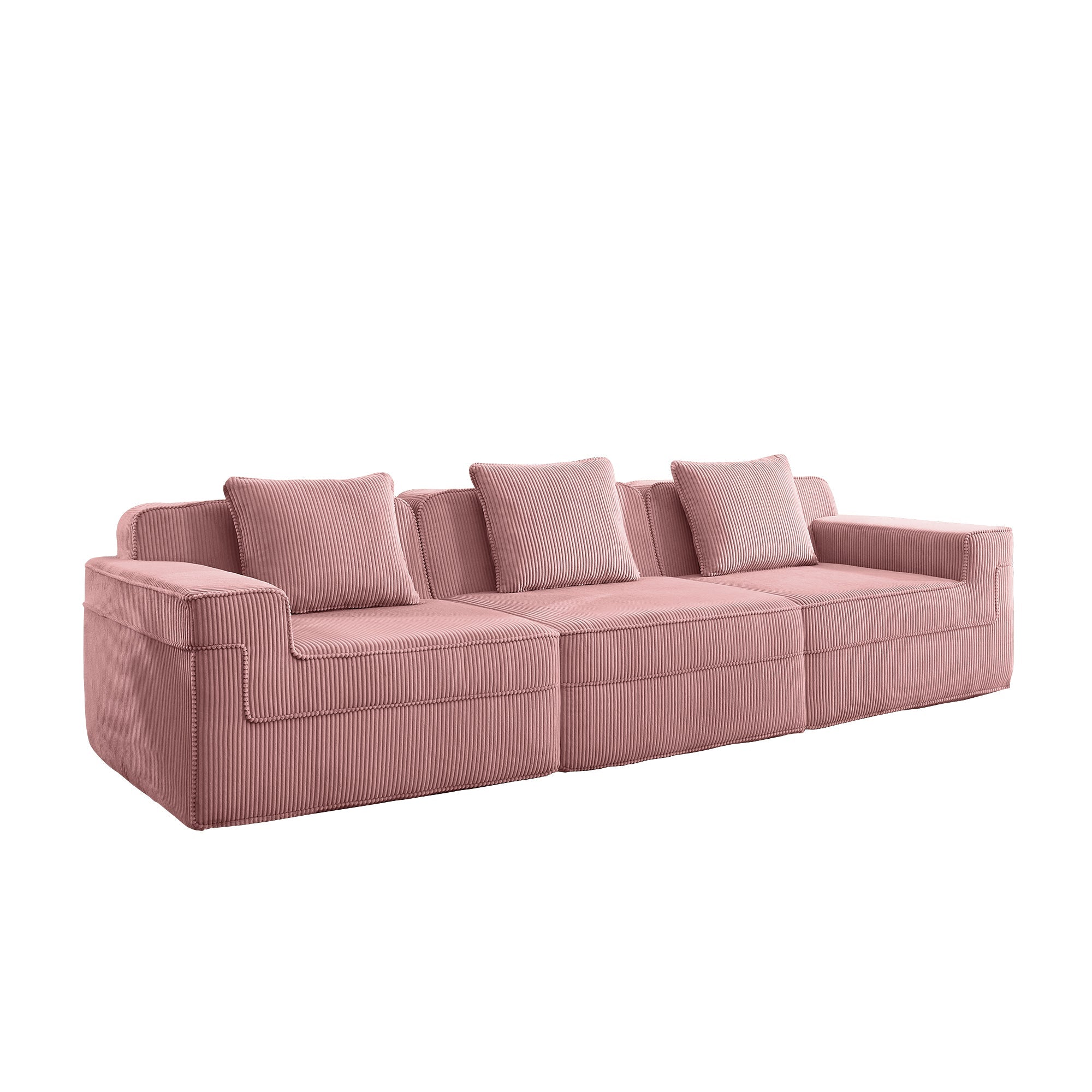 Hudson 3-Seat Boneless Couch in Pink #OttOnly_0 #Color_Pink