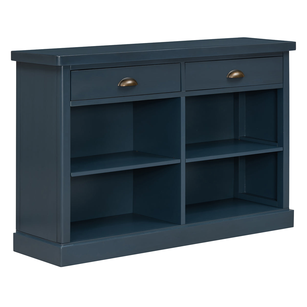 Navy Console Table, 2 Drawers, 47 in Wide