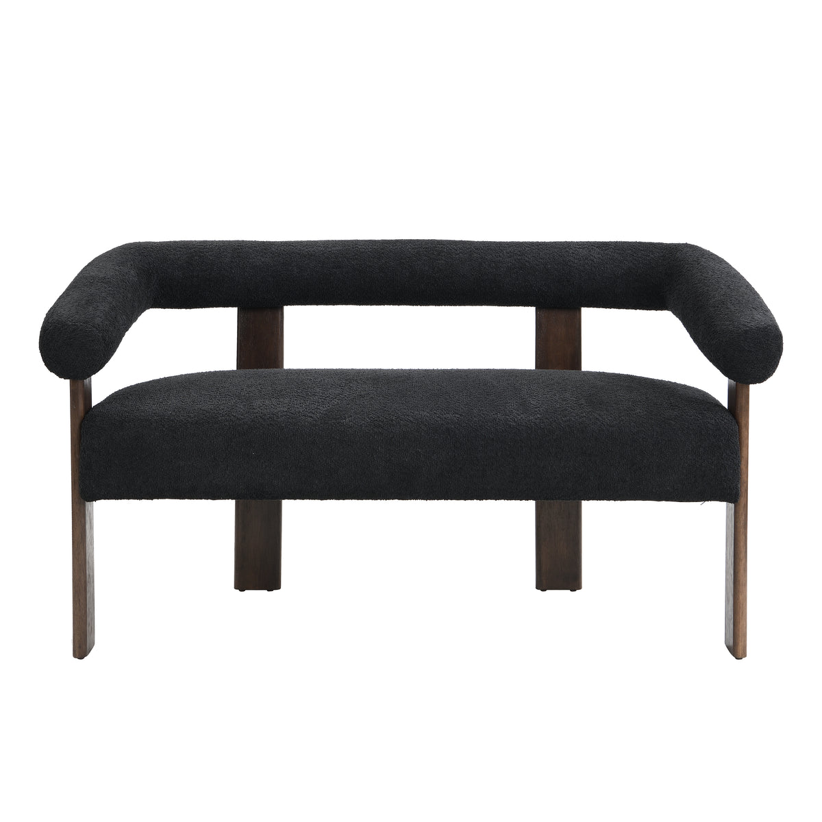 Black Loveseat, 53.3 in Wide
