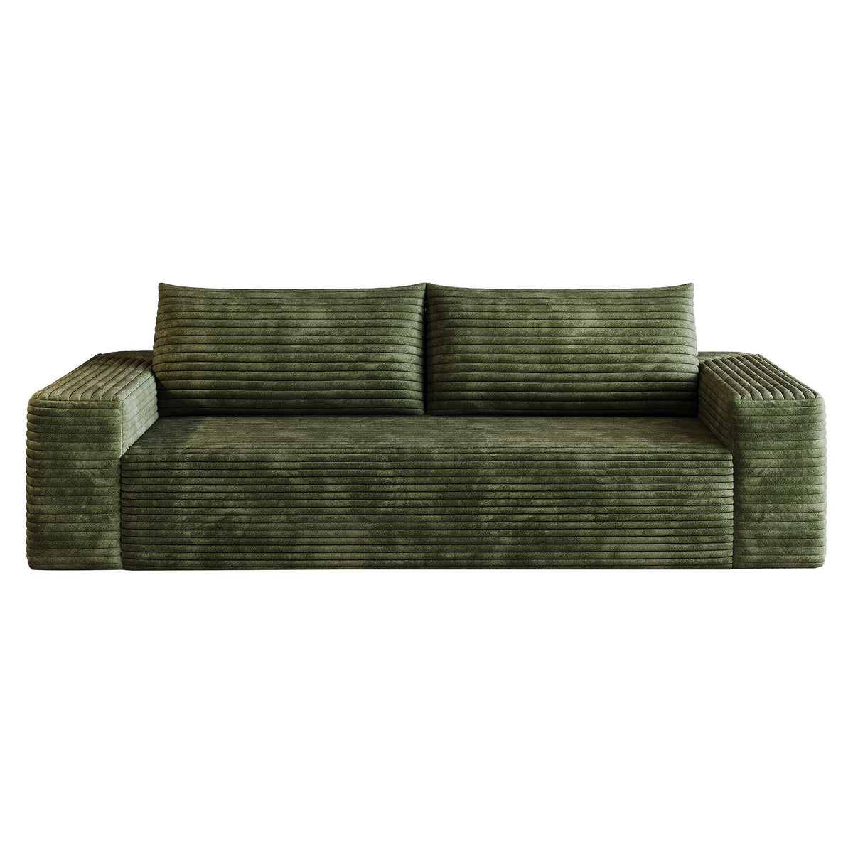 Green Corduroy Couch, No Assembly, 70.9 in Wide