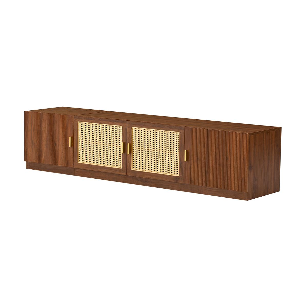 Walnut TV Stand for TVs up to 75 in, 78.7 in Wide