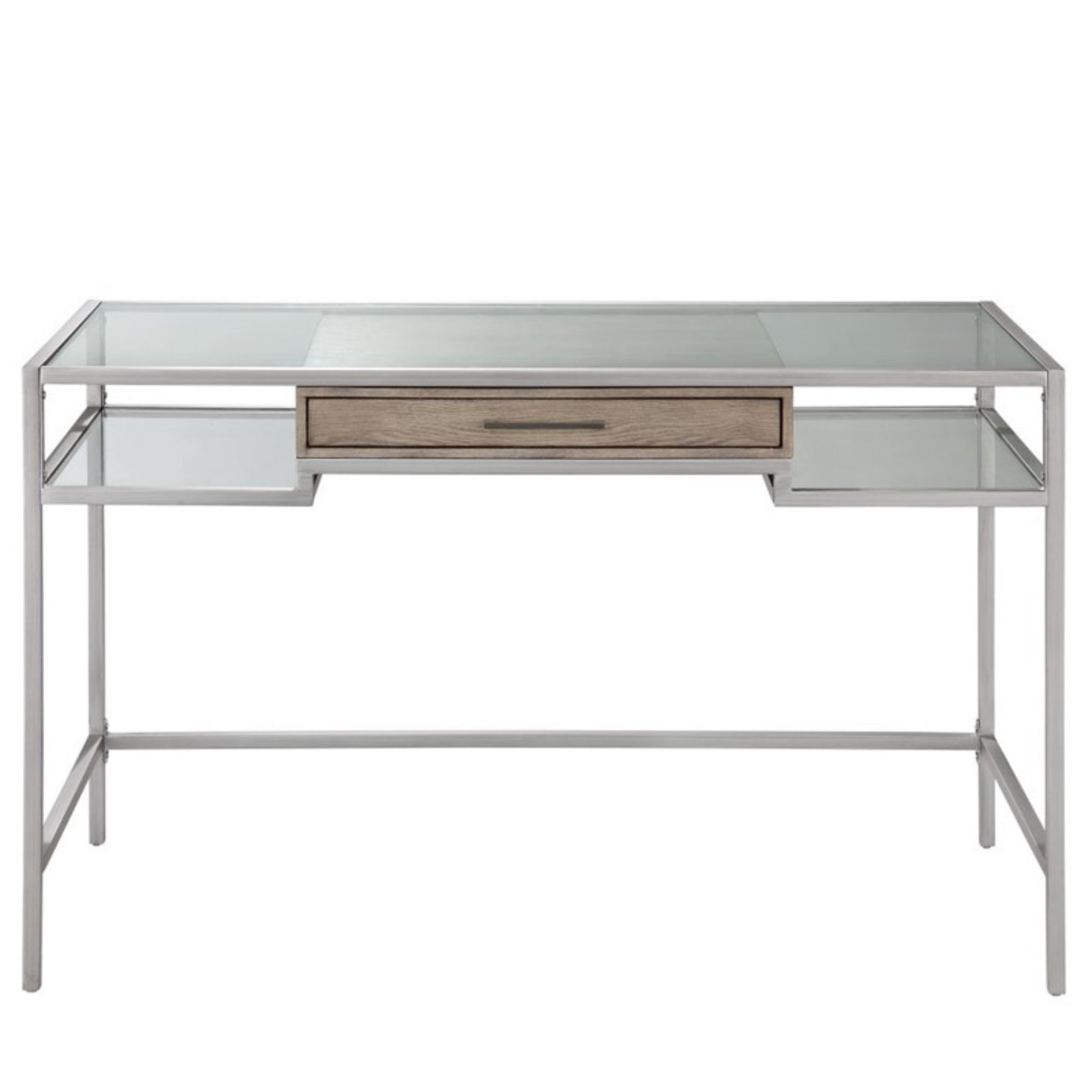 Contemporary Writing Desk, 48 in, Silver