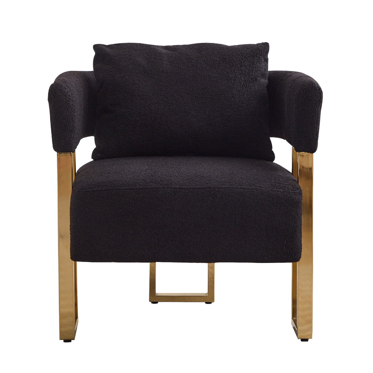 Black Sherpa Accent Chair