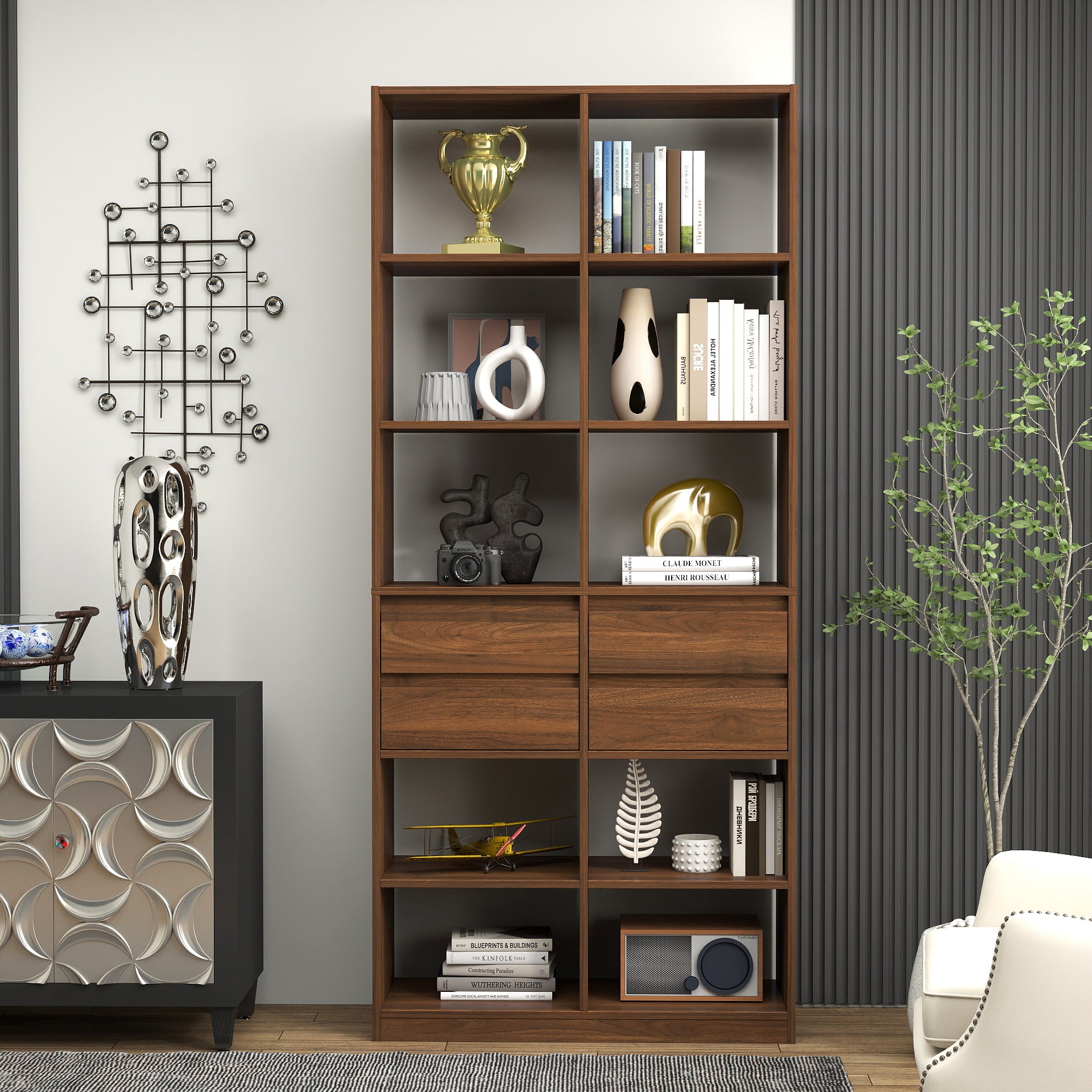Modern Storage Cabinet, 31.4 in