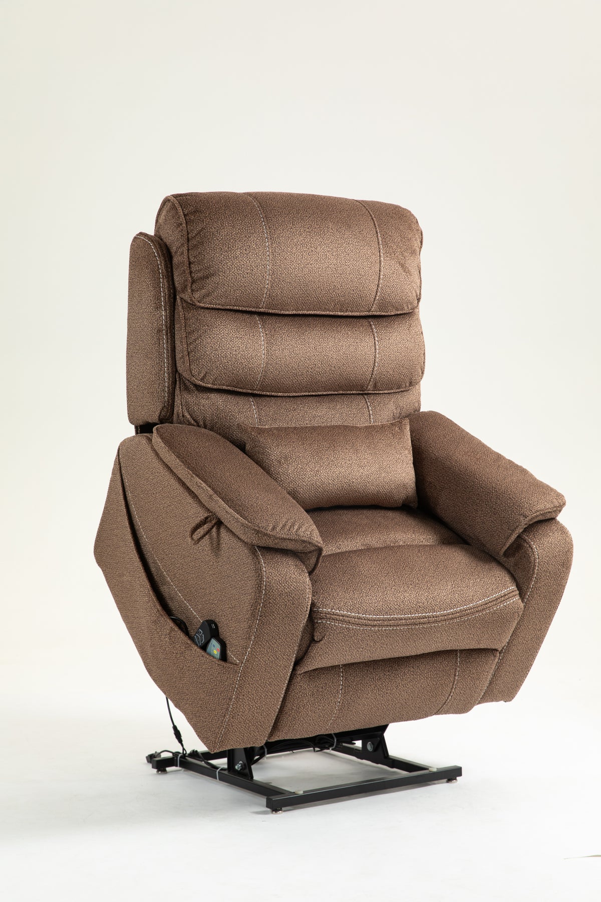 Brown Linen Power Lift Recliner