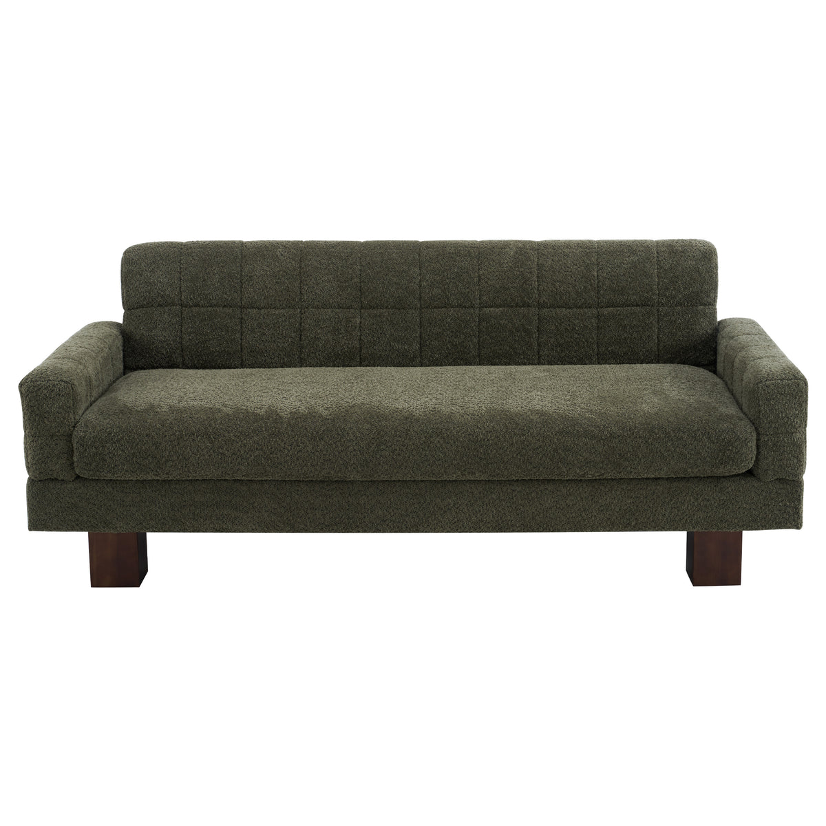Green Boucle Loveseat, 74.4 in Wide