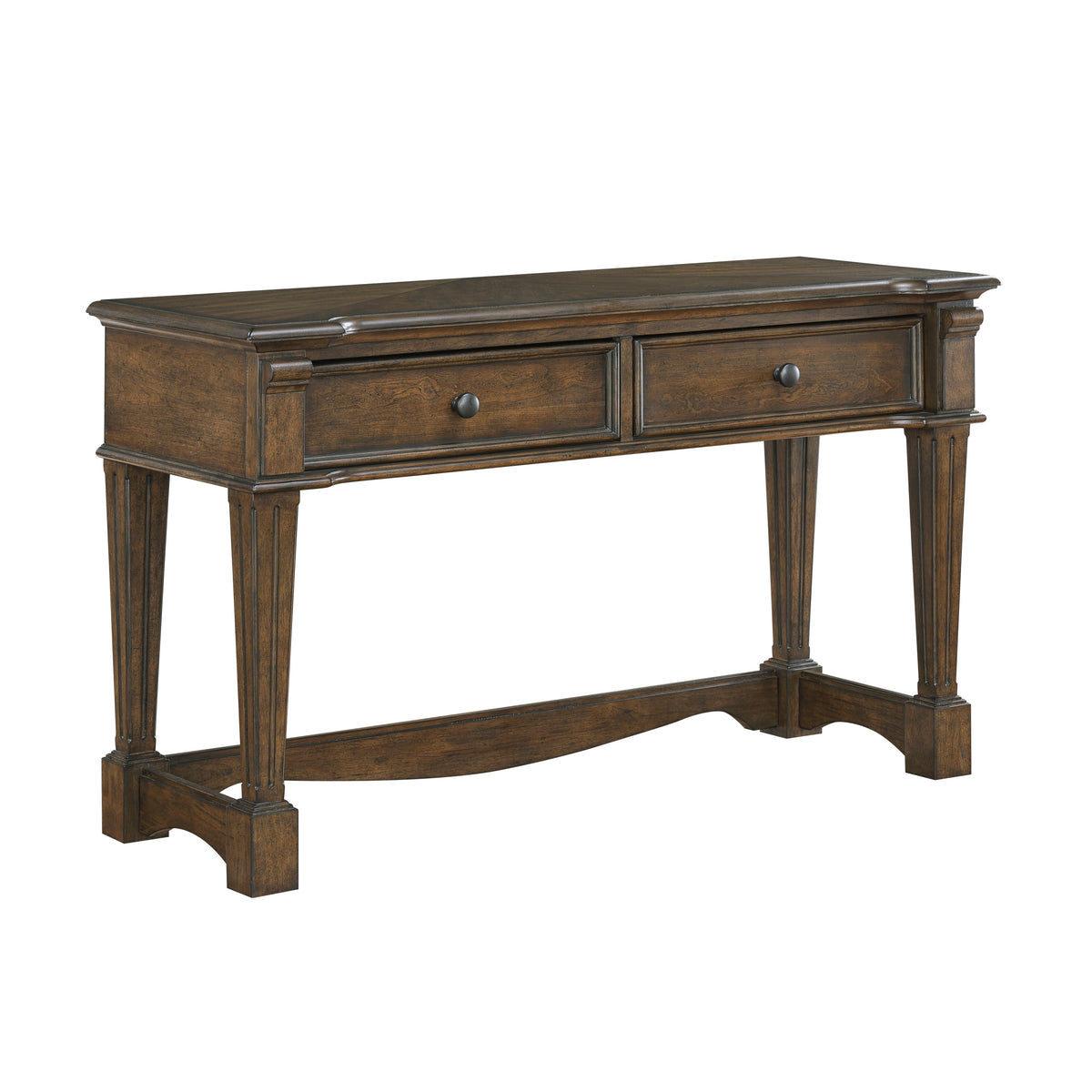 Brown Console Table with Storage, 50 in Wide