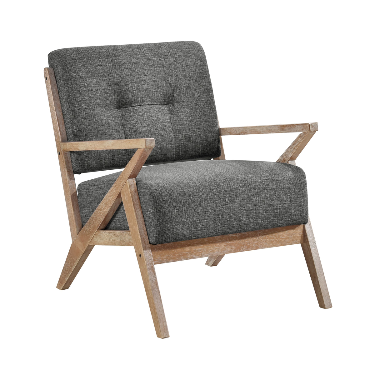 Dark Gray Tufted Accent Chair