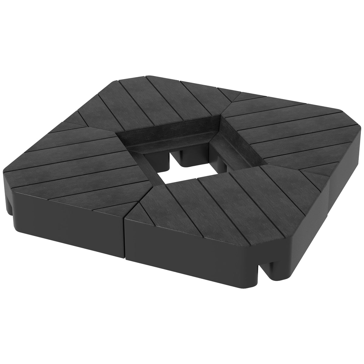 Black HDPE Umbrella Base Weights, Set of 4