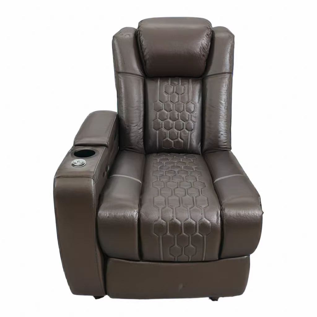 Brown Genuine Leather Recliner