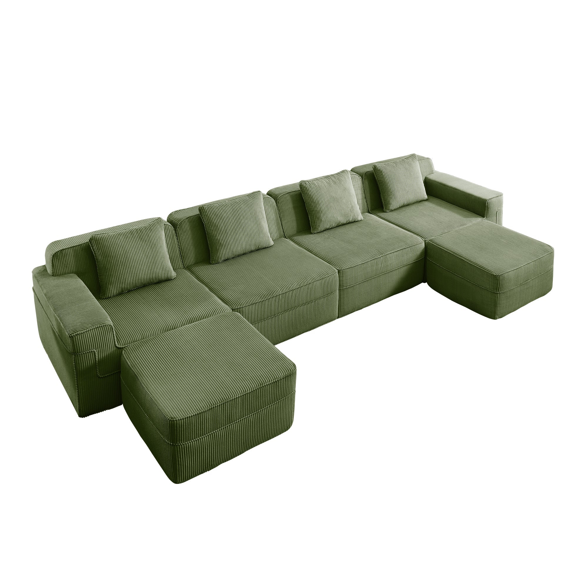 Hudson 4-Seat Boneless Couch in Olive #OttOnly_2 #Color_Olive