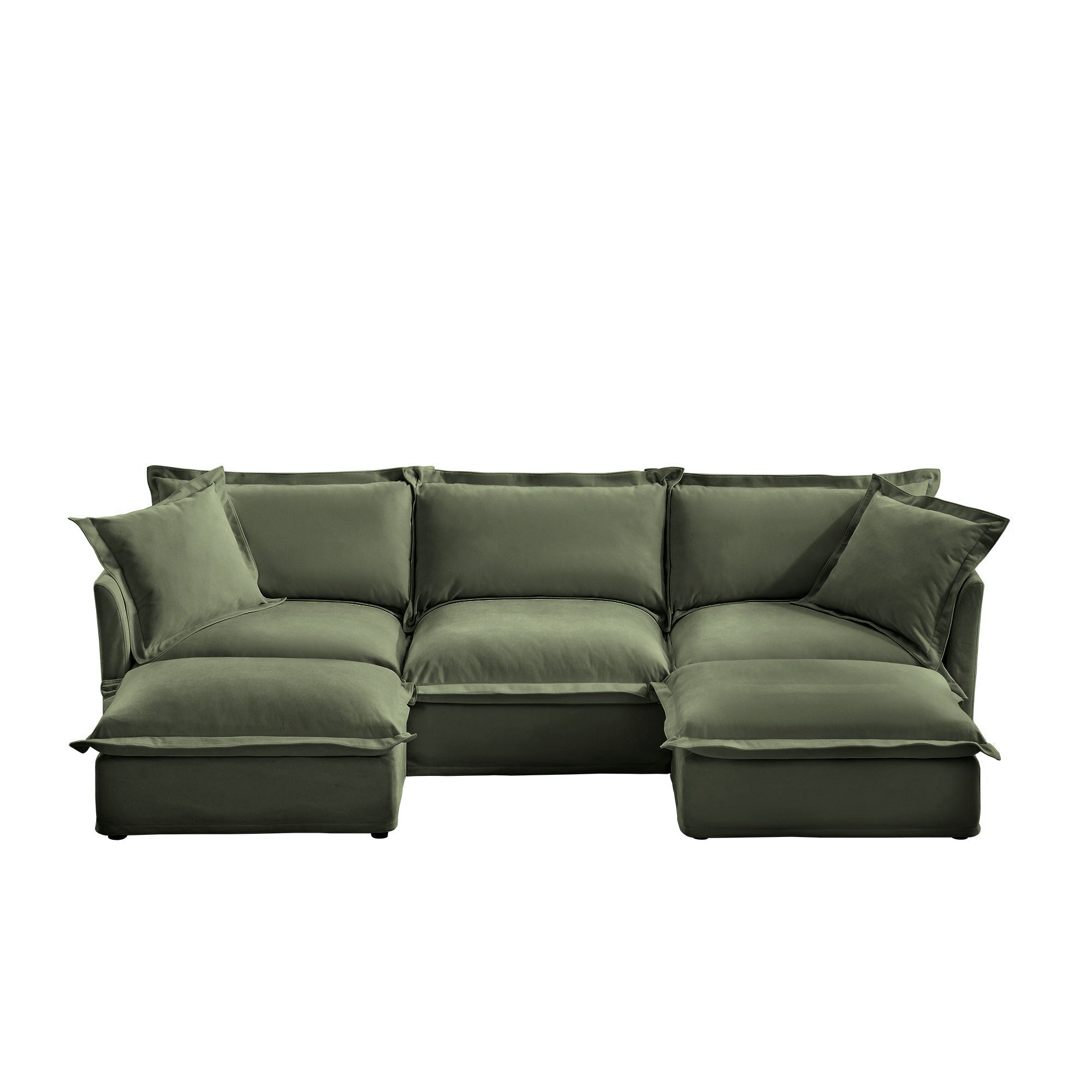 Fluffy 3-Seat Modular Sofa in Chenille Olive #OttOnly_2 #Fabric_Chenille Olive