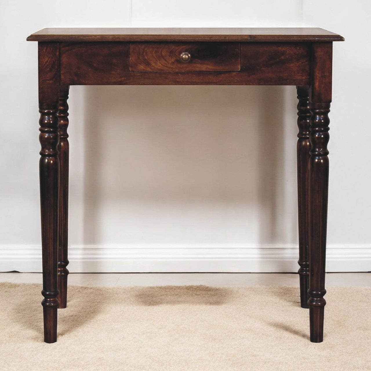 Writing Desk with Drawers, 31.9 in, Walnut