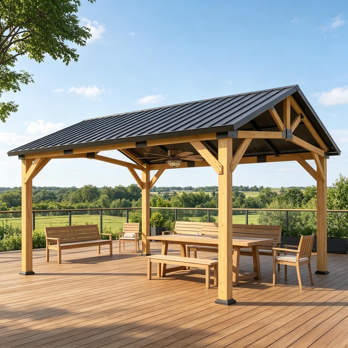 Wood Hardtop Gazebo