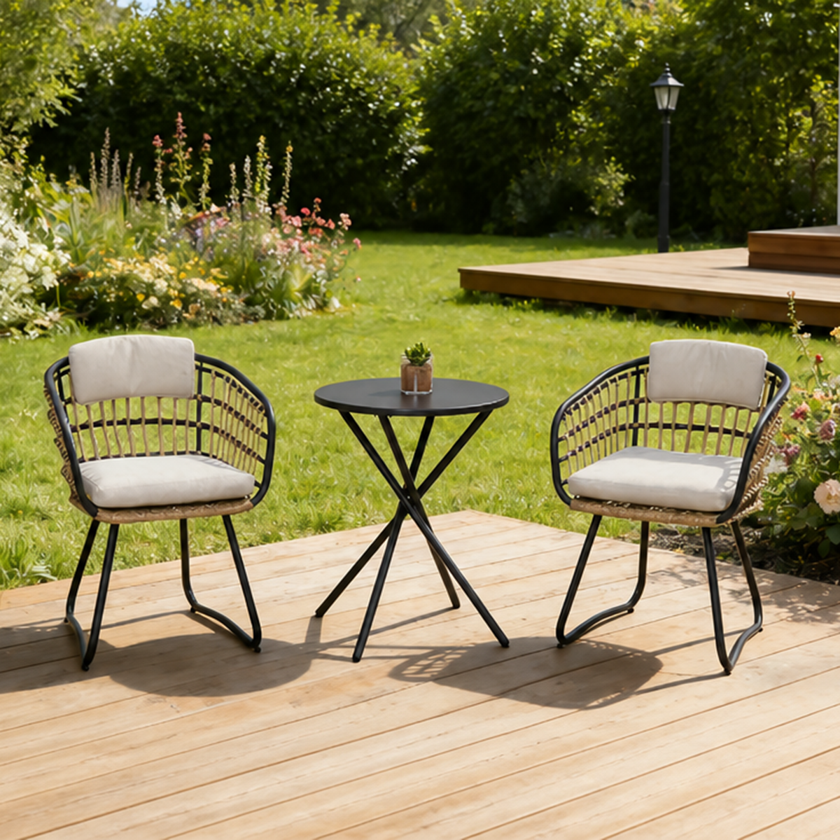 Wicker 3-Piece Bistro Set