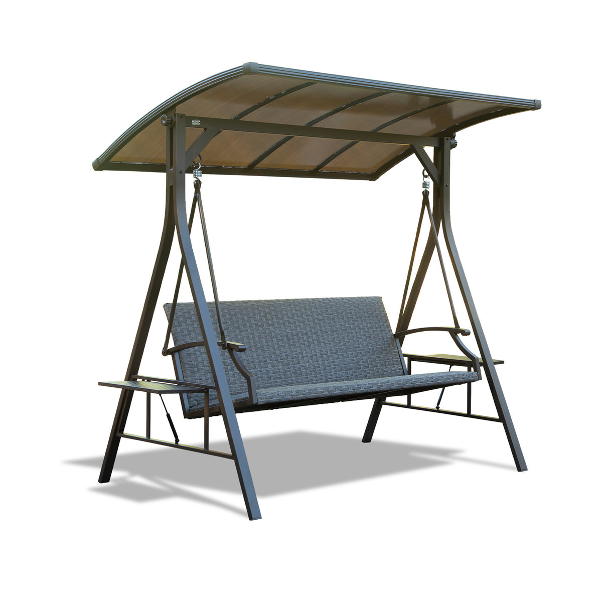 Metal Porch Swing, with Side Table