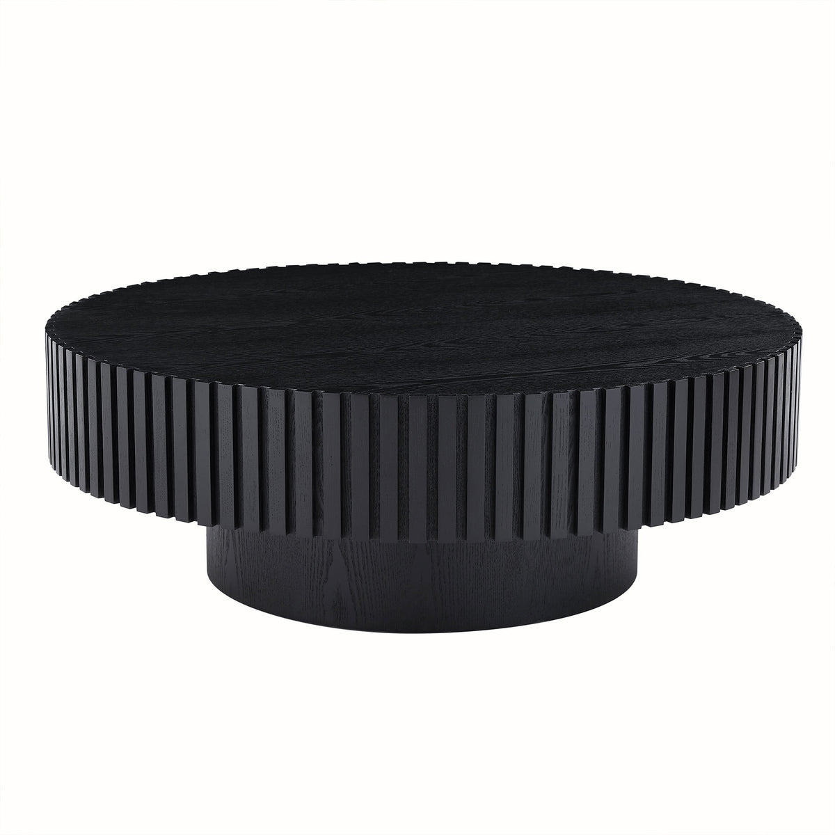 Black Round Coffee Table, 31.5 in