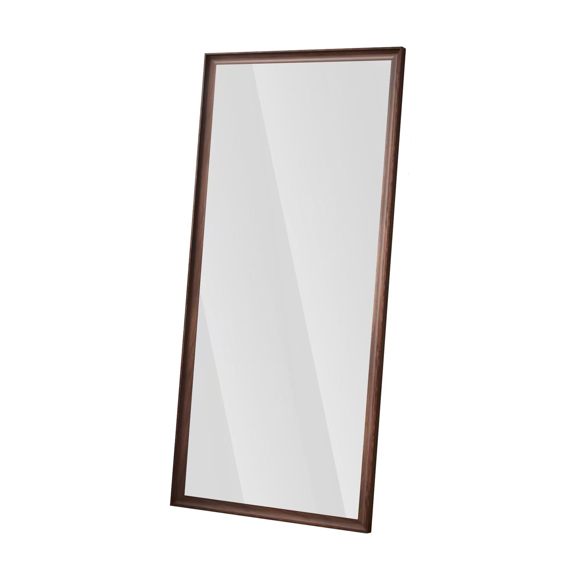 Leaning Body Mirror, 70 x 31 Inch Full Length, Brown