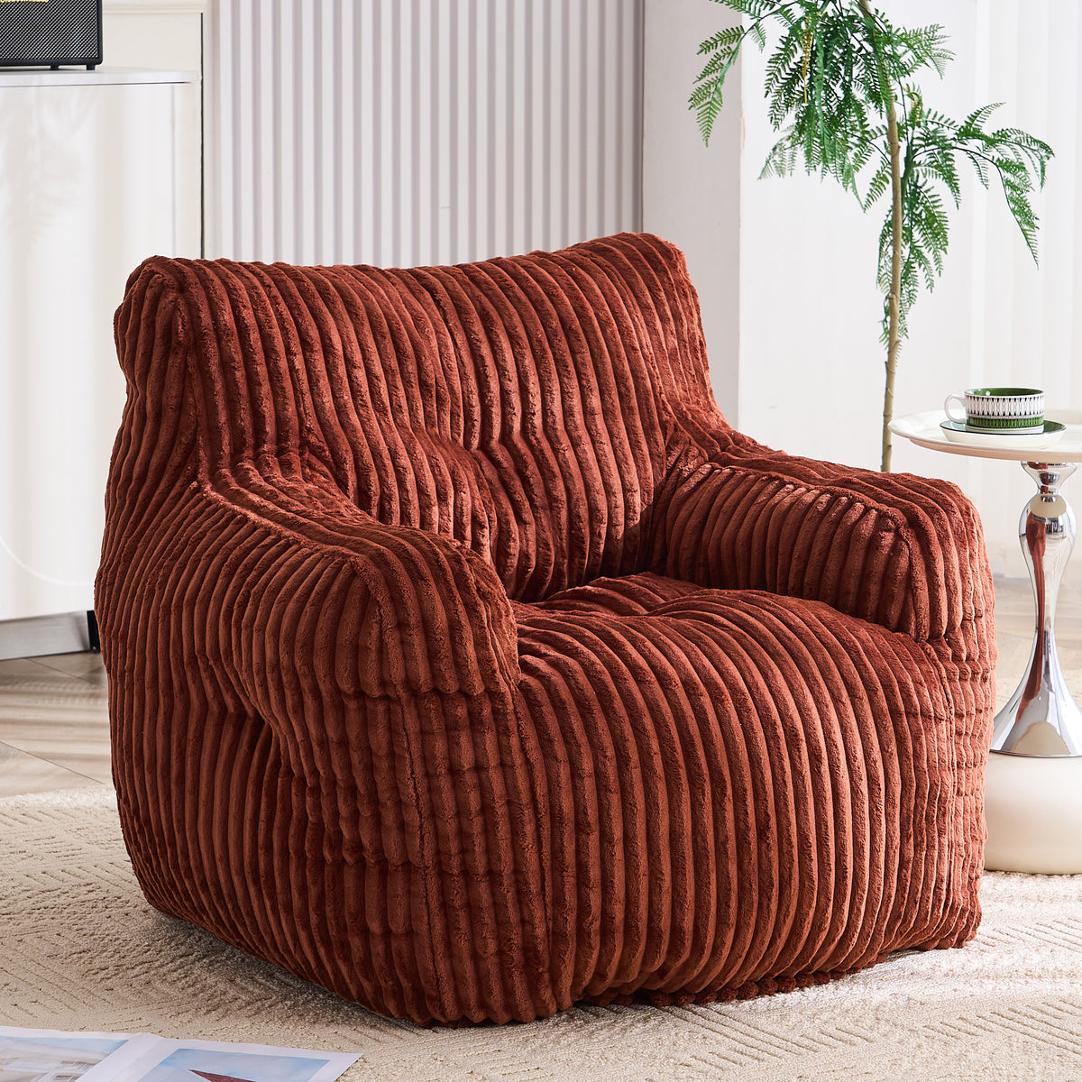 Red Corduroy Bean Bag Chair